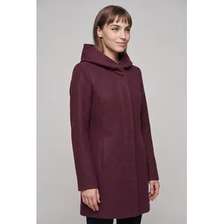 ONLY Langjacke "ONLBLAKE HOOD COAT CC OTW" mit Kapuze Kunstfaser, Eingrifftaschen, winetasting detail:melange
