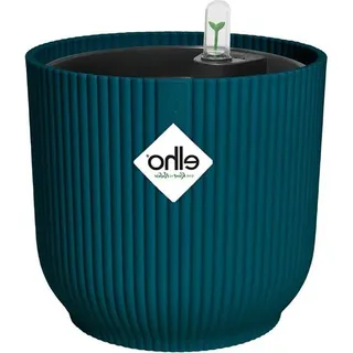 Selbstwasserender Blumentopf aus recyceltem Kunststoff - 100% recycelt - Tiefe Blau - Ø 22 x H 20,2 cm