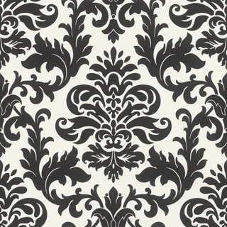 Rasch Textil Rasch Tapete 278507 mit Ornamenten in Schwarz und Weiß« Barock glatt Klassischer Stil