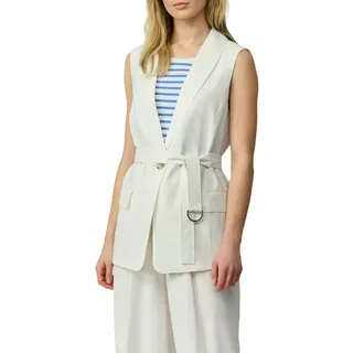 s.Oliver Longweste mit Twill-Struktur, weiß