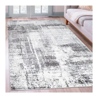 MY HOME Teppich »Salsa« rechteckig 9 mm Höhe mit besonders weichem Flor, Kurzflor, im Vintage-Look, dichte Qualität, grau