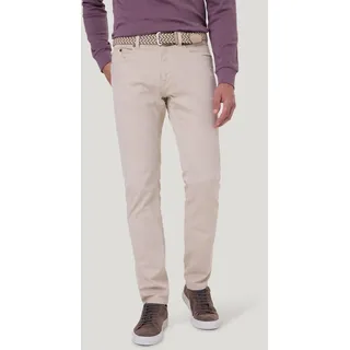 5-Pocket-Jeans PIERRE CARDIN "PC-Lyon", Herren, Gr. 32, Länge 32, braun (braun rice), Web, Obermaterial: 70% Baumwolle, 21% Lyocell, 7% Polyester, 2% Elasthan, unifarben, regular fit knöchelfrei, Jeans 5-Pocket-Jeans, mit Umschlagsaum