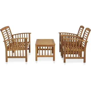vidaXL 4-tlg. Garten-Lounge-Set Massivholz Akazie - Braun