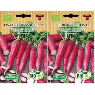 Germisem Radieschen OSTERGRUSS ROSA 2, ECBIO9036 (Packung mit 2)