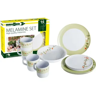 Geschirrset Esprit 16-teilig aus Melamin für 4 Personen, Essteller Ø 25 cm