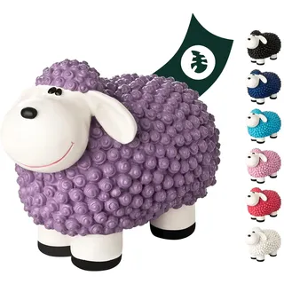 VERDOBA Mini Deko Schaf für den Garten, wetterfest - lila Deko-Schaf Molly - Gartenfigur Schafe Gartendeko außen Dekofiguren (Pastell Violett)