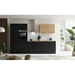 kochstation Küchenzeile KS-Malfi 320 cm schwarz