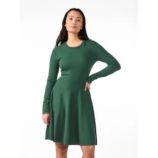 Y.A.S Strickkleid »YASBECCO LS KNIT DRESS S. NOOS«, mit Spitze am Ärmelsaum, grün