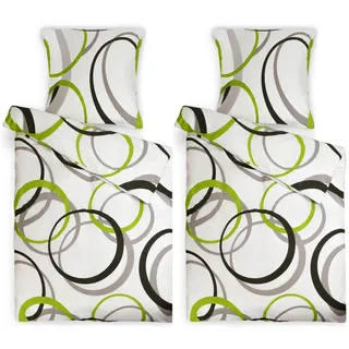 Bettwäsche Nina 135x200cm + Kissenbezug 80x80cm Ornamente Renforcé 2er Set , Multicolor , Textil , 200x135 cm , Heimtextilien, Bettwäsche & Leintücher, Bettwäsche