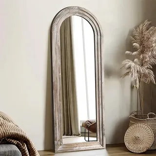 Ganzkörperspiegel Standspiegel Garderobenspiegel Vintage-Spiegel 163x54cm Ganzkörperspiegel Weiß ZGJ240-B163