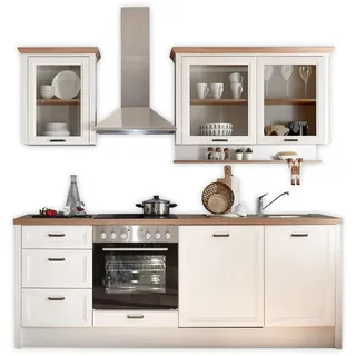 kochstation Küchenzeile Jasmin 230 cm weiß