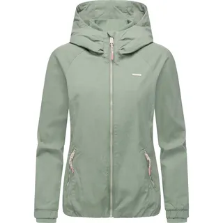Outdoorjacke RAGWEAR "Outdoorjacke Dizzie A YOUMODO", Damen, Gr. XXL, grün (dusty grün), Obermaterial: 68% Baumwolle CO. 32% Nylon NY., Jacken Outdoorjacke