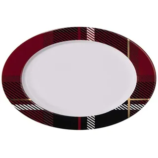 ASA Tartan Teller mit rotem Rand 21 cm