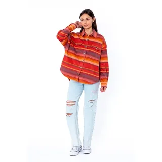 Sisstr Ensenada Fleece Langarmhemd - Retro Red - XS