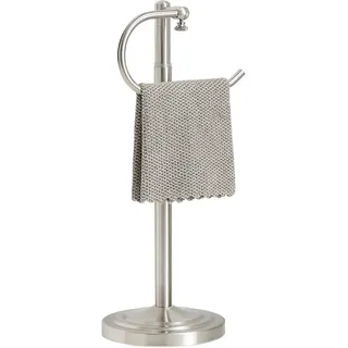 RFOUO Hand Towel Holder Stand Counter, Handtuchständer Für Die Arbeitsplatte, Geeignet Für Waschbecken Und Badezimmerwaschtische, Handtuchhalter Ausziehbar, Edelstahl, Gebürstet Nickelfarben