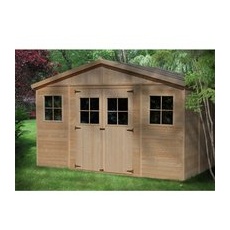 Timbela Gartenhaus Holz M331+M331G 11,91 m2 mit Fenstern und Boden