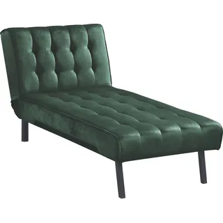 Atlantic Home Collection Relaxliege Pierre Polyester 76 x 82 x 178 cm Grün mit 3-stufiger Rasterfunktion