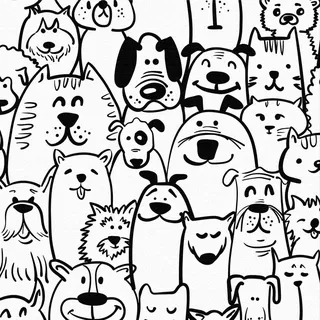 LZH-LP Selbstklebende Tapete, 44x600CM modernes Hunde-Kontaktpapier zum Abziehen und Aufkleben, nahtlos abnehmbare Tapete in Schwarz und Weiß, dekorative Folie für Wandaufkleber
