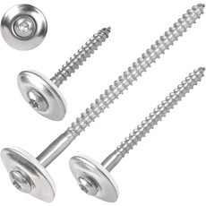 SCREW REBEL Spenglerschrauben 4,5 x 20 mm - Edelstahl A2 mit EPDM-Dichtscheibe Ø20mm - TX20, 100 Stück