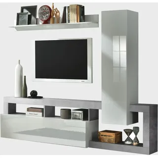 Home Affaire Wohnwand »Hamburg« Set, 3 Stk. tlg., grau