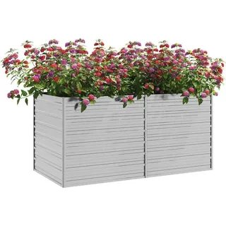 vidaXL Garten-Hochbeet 160 x 80 x 77 cm Silber