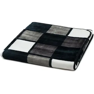 Gözze Antigua Kuscheldecke 150 x 200 cm Anthrazit/Schwarz/Weiß