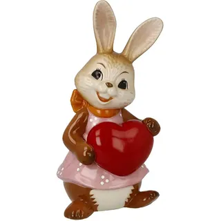 Osterhase GOEBEL "Figur Hase - Alles Liebe", bunt, B:6,5cm H:12cm T:5,5cm, Steingut, Dekofiguren, Osterhase, Osterfigur, Dekofigur, Ostern, Osterdekoration
