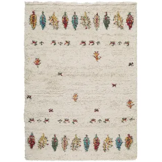 benuta nest Hochflorteppich, Beige, Textil, Rauten, Rechteckig, 80x150 cm, Oeko-Tex® Standard 100, wasserabweisend, Teppiche & Böden, Teppiche, Hochflorteppiche & Shaggys