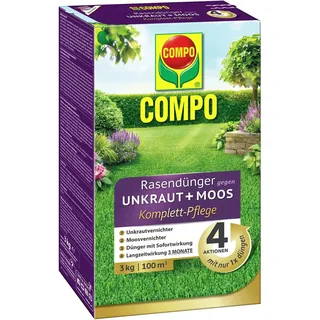 Compo Rasendünger gegen Unkraut & Moos Komplett-Pflege 3 kg