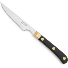 Arcos 375000 Table Messer - Steakmesser Tafelmesser - Klinge Nitrum Edelstahl 115 mm - HandGriff Polyoxymethylen (POM) Farbe Schwarz und Gold