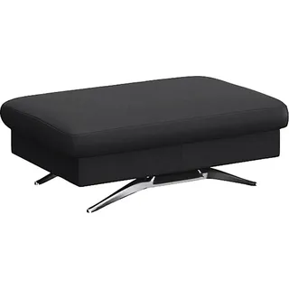 flexlux Pouf Glow Sitzhocker Leder 95 x 81 x 65 cm Schwarz