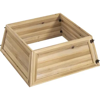 Homcom HOMCOM-Weihnachtsbaumkragen-Tannenholz-65L x 65B x 27H cm-Naturholz