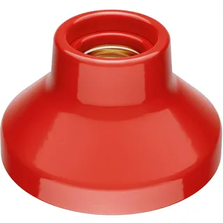 ledscom.de Deckenleuchte/Lampenfassung ELEKTRA, Porzellan, rot glänzend, 1x E27 max. 300W