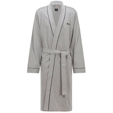 Bild Bademantel Kimono aus weichem Baumwoll-Jersey, Medium Grey, XL