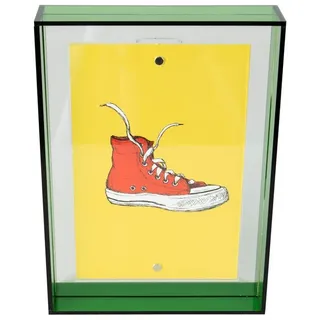 Queence Bilderrahmen »Wechselrahmen grün« für 1 Bilder 1 Stk. tlg. Stylischer Neon Rahmen für Fotos und Bilder in 10x15cm, grün