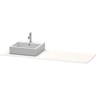 Duravit XSquare Konsole, 1 Ausschnitt rechts, 1600x16x550mm, XS060HR9292, Farbe: Steingrau Seidenmatt Lack