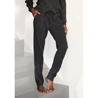 LASCANA Homewearhose Lounge-/ Strickhose mit praktischen Taschen, Loungewear, anthrazit, meliert