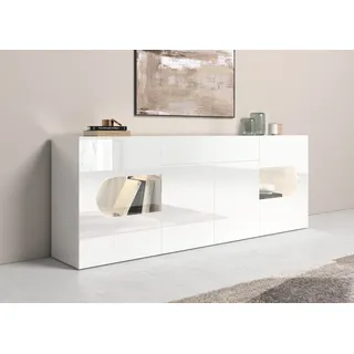 Home Affaire Sideboard 220 x 81 x 40 cm Weiß hochglanz