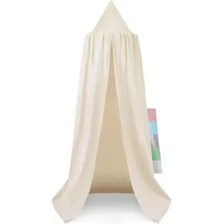 Kinderbett aus 100% Baumwolle, 50cm Durchmesser, 240cm Länge, Klappbett, Kinderzimmer, Himmelbett, Bett für Kinder und Babys - Beige - Beige
