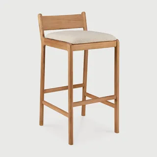 Ethnicraft Jack Outdoor-Barhocker Teak inkl. Sitzkissen