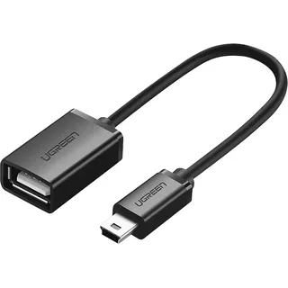 UGREEN OTG adapter US249 mini USB-B zu USB-A 10cm, Grau - Schwarz