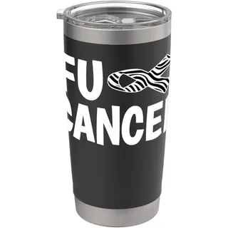 FU NET Neuroendocrine Carcinoid Cancer T-Shirt Zebra Ribbon Doppelwandiger Edelstahl-Thermobecher