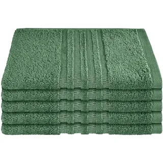 SCHIESSER Milano Gästehandtuch 30 x 50 cm grün 5 St.