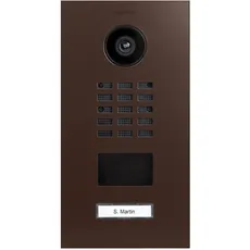DoorBird D2101V IP Video Türstation, Nussbraun (RAL 8011) | Video-Türsprechanlage mit 1 Ruftaste, RFID, HD-Video, Bewegungssensor