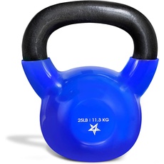 Yes4All KD6S 2-22kg Kettlebell/Kugelhantel aus Gusseisen mit Vinylbeschichtung 11.3kg