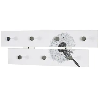 Haku-Möbel Garderobenleiste Motiv 60 x 21 cm Grau