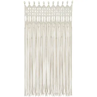 Charocean Makramee Vorhang Tür– Handgefertigter Makramee Türvorhang im Boho Stil, 120x195cm, Fadenvorhang Boho Vorhang für Balkontür oder Fenster, Dekoration für Schlafzimmer, Hochzeiten