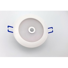 HUBER LED Downlight [7W 600lm] mit PIR Bewegungsmelder | Unterputz Bewegungsmelder, Einbaustrahler für innen und außen mit Bewegungsmelder, IP54