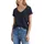 Damen aus Bio-Baumwolle V-Ausschnitt blau Scandinavian Blue B41238551135