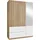 Drehtürenschrank Alvor 136 x 197 x 54 cm Beige/Weiß